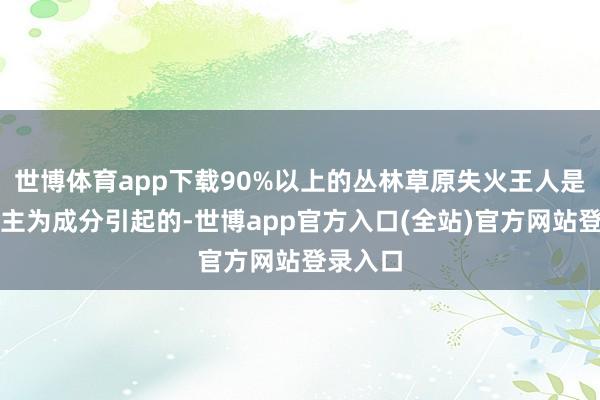 世博体育app下载90%以上的丛林草原失火王人是东说念主为成分引起的-世博app官方入口(全站)官方网站登录入口